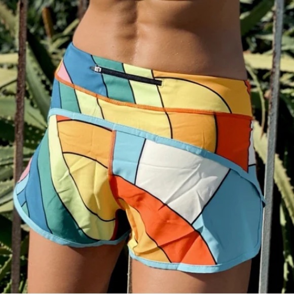 smashfestqueen Shorts Smashfestqueen Groovy Colorblock Womens